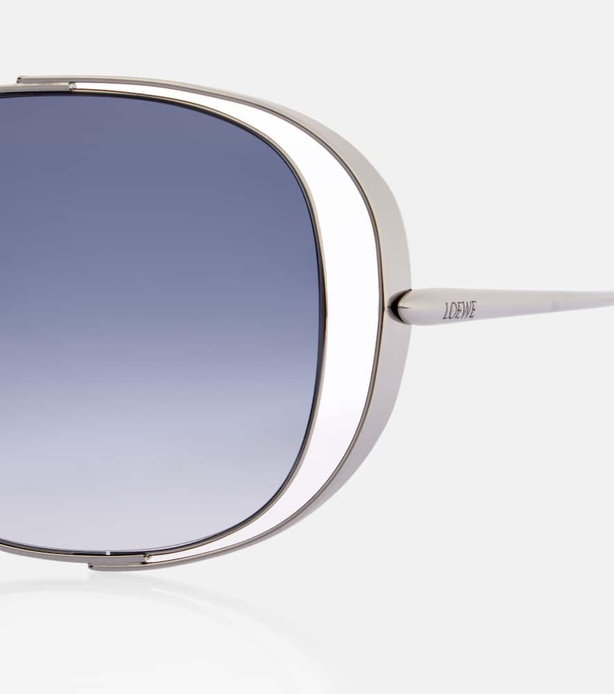 Loewe Cutout Square Sunglasses In Blue