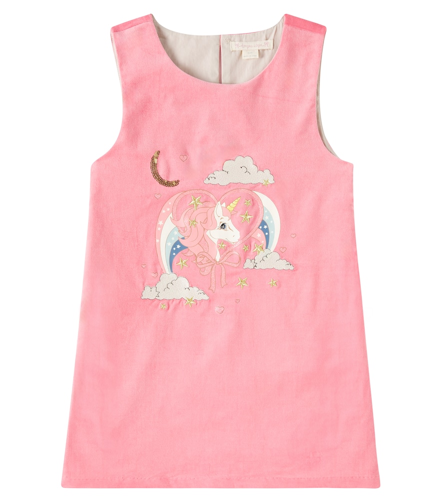 Konges Slojd Lucky Spencer Embroidered Cotton Dress In Pink