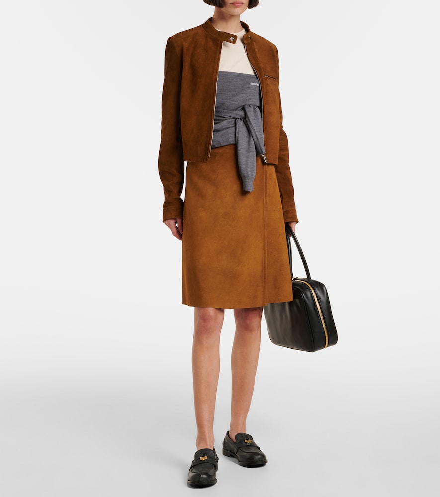 Miu Miu Suede miniskirt