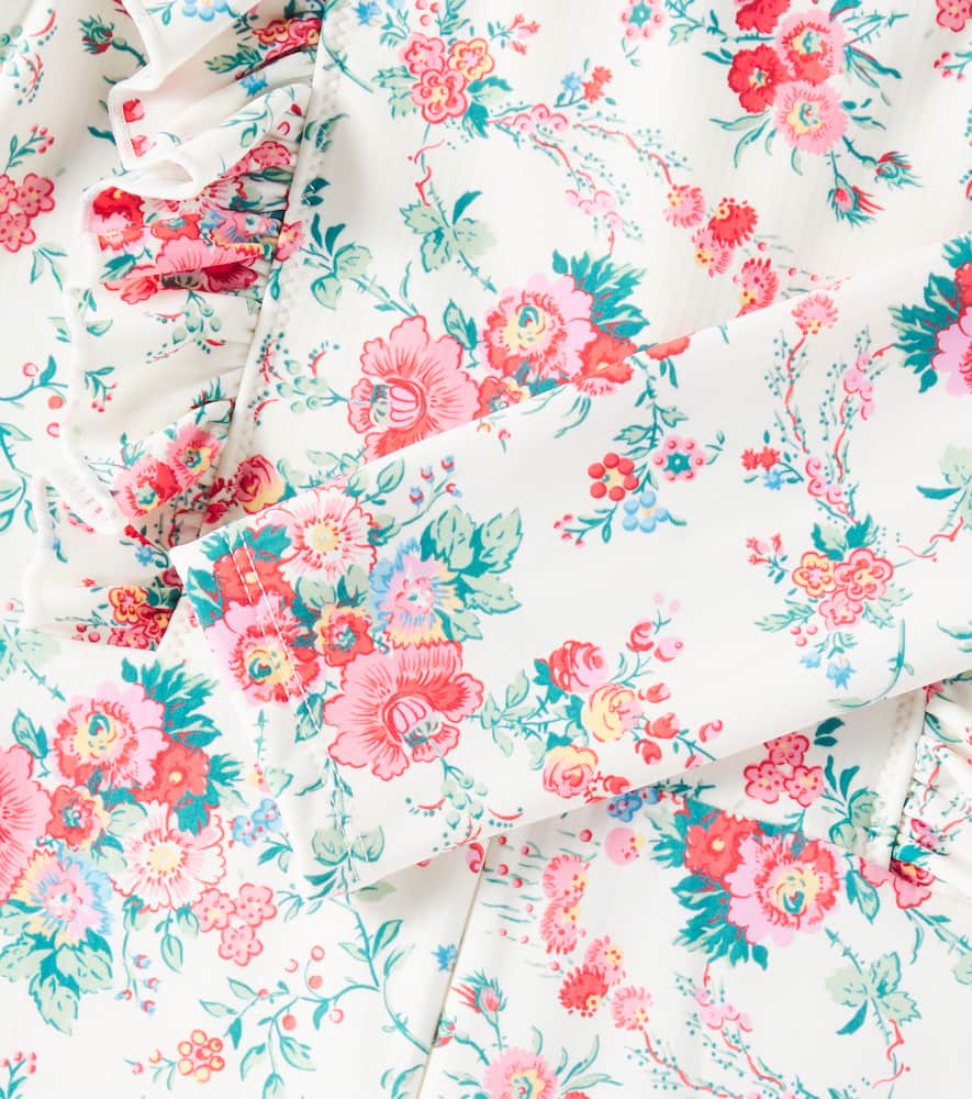 Louise Misha Linette Floral Rashguard Swimsuit In Multicolor