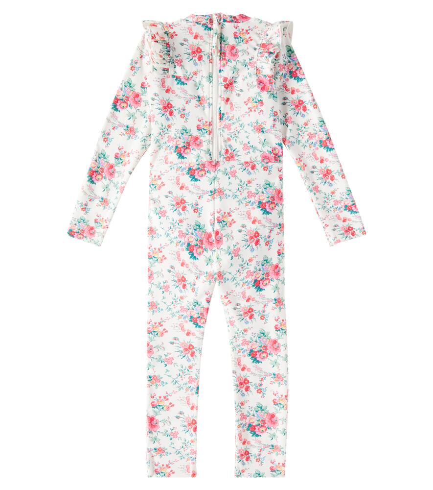 Louise Misha Linette Floral Rashguard Swimsuit In Multicolor