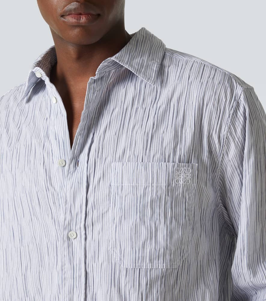 Loewe Lapel Long Sleeve Shirt In Blue