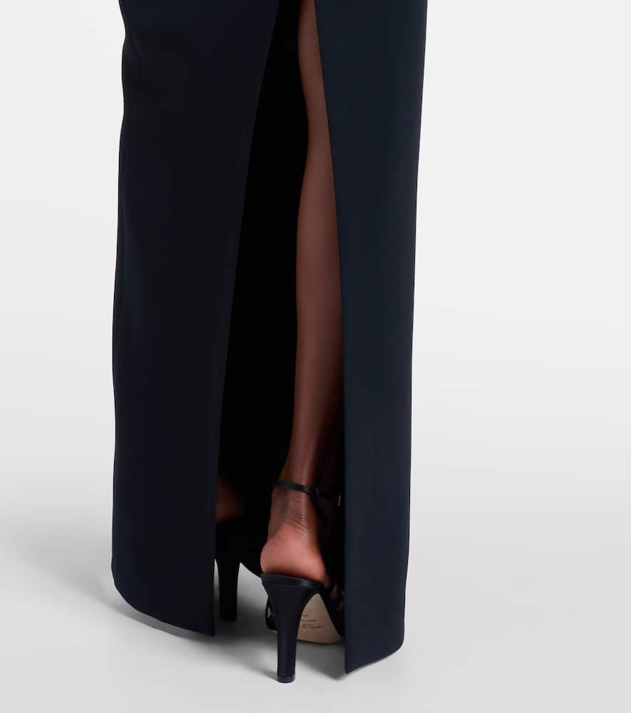 David Koma Sequined Strapless Gown In Black