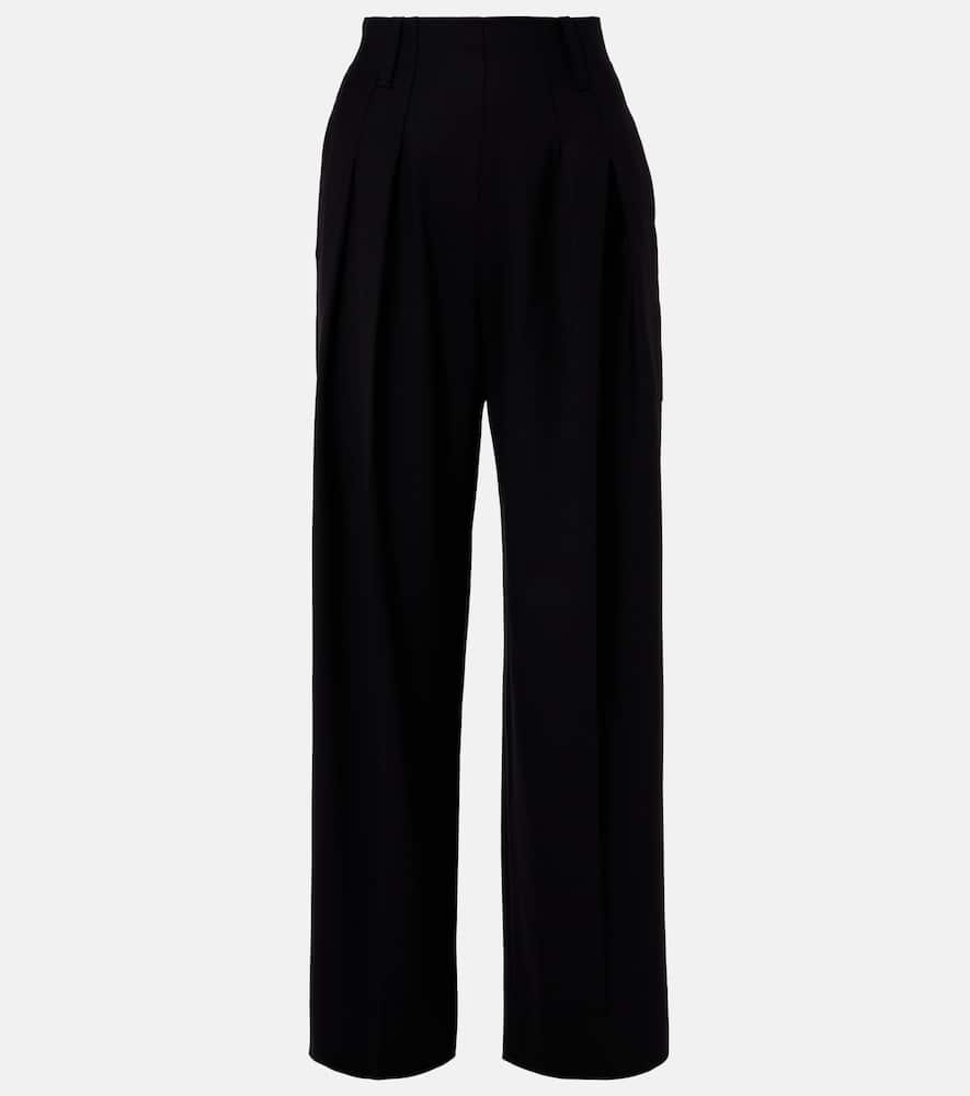 High-rise wide-leg pants