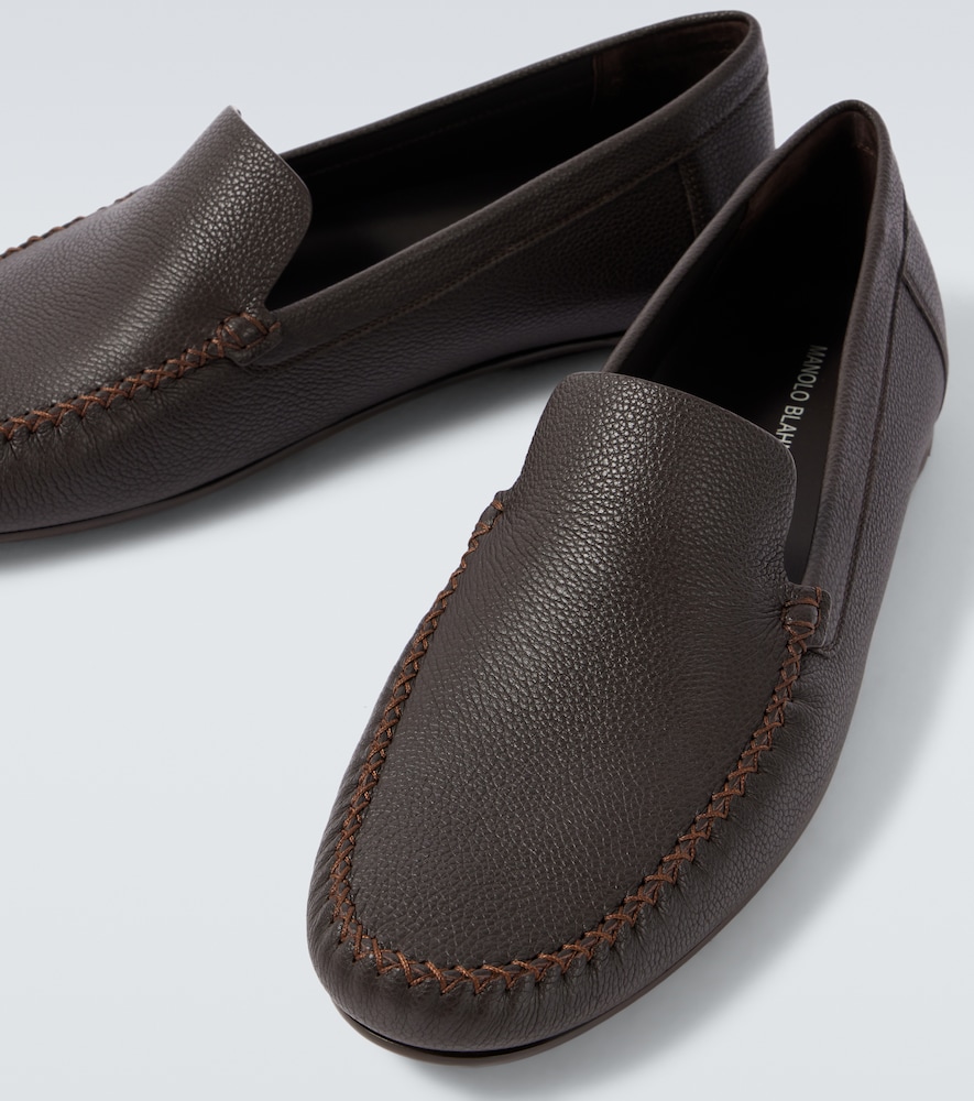  Manolo Blahnik Manolo Blahnik Slip-ons Alder Aus Leder 