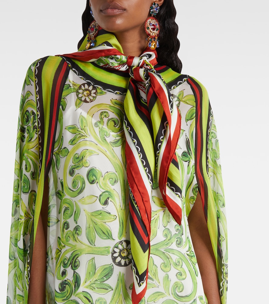 Dolce & Gabbana Printed silk twill scarf