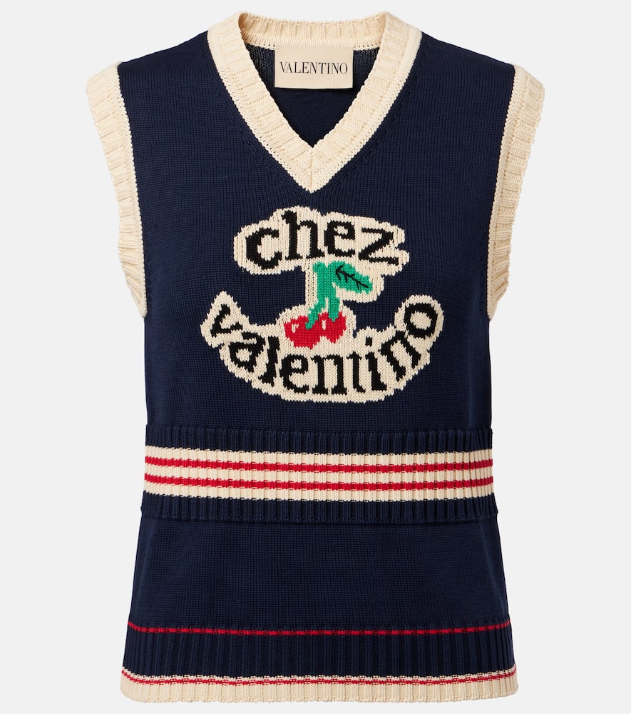 Chez Valentino cotton sweater vest