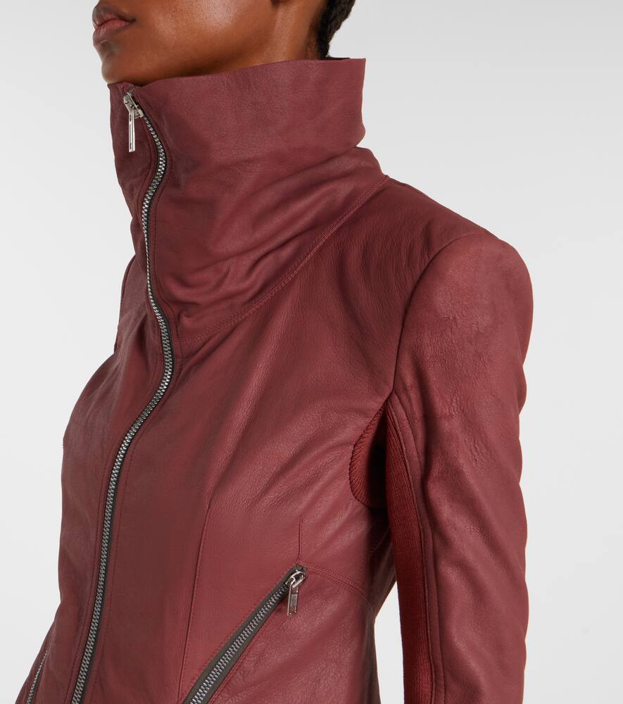 Rick Owens Leather Jacket In Red