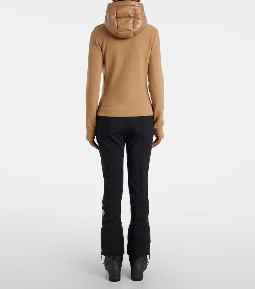 Moncler Zip-up Hooded Jacket In Brown