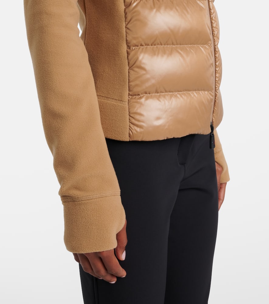 Moncler Zip-up Hooded Jacket In Brown