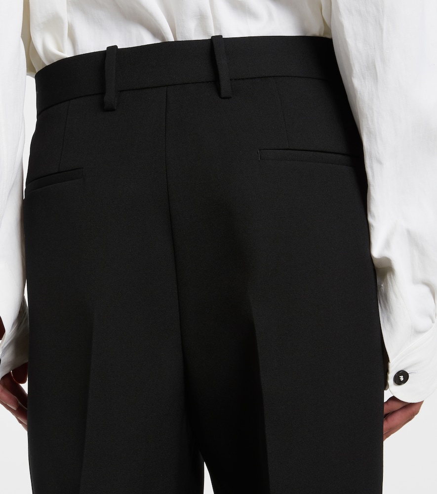 Jil Sander Low-rise Wool Straight Pants In Black