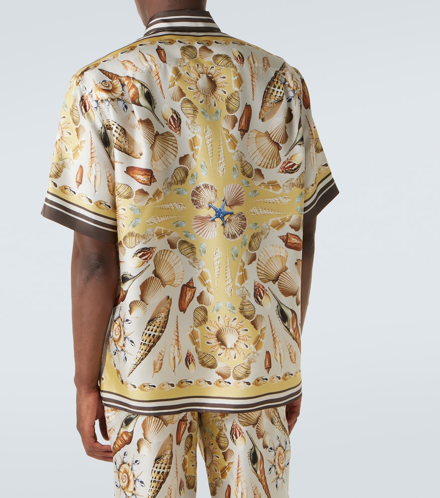  Dolce&gabbana Dolce&gabbana Bedrucktes Hemd Aus Seiden-twill 
