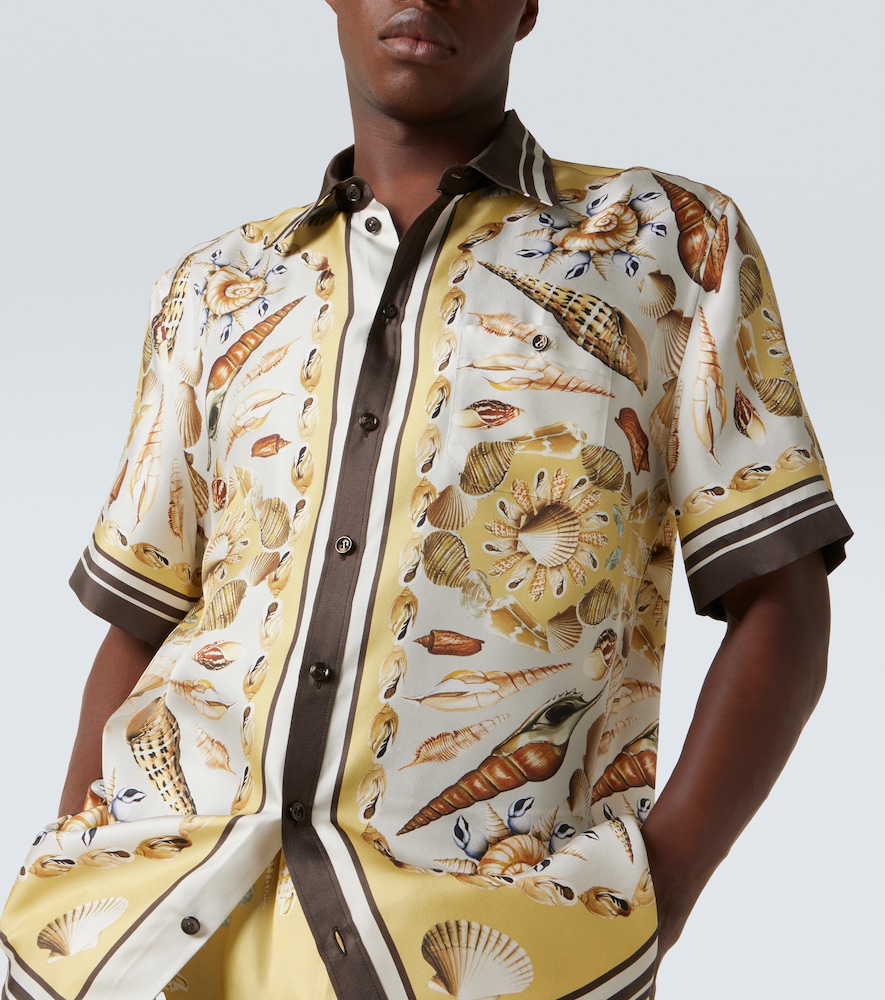  Dolce&gabbana Dolce&gabbana Bedrucktes Hemd Aus Seiden-twill 