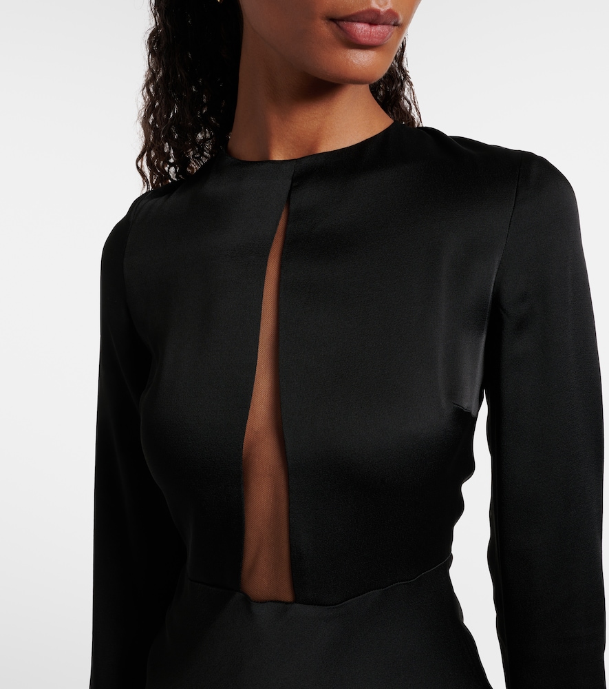  Max Mara Max Mara Maxikleid Bird Aus Satin 