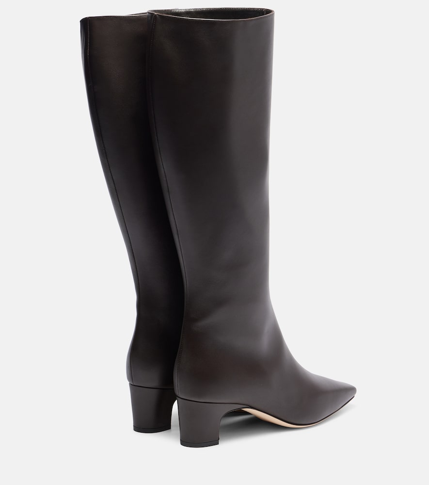  Manolo Blahnik Manolo Blahnik Ofara Leather Knee-high Boots 