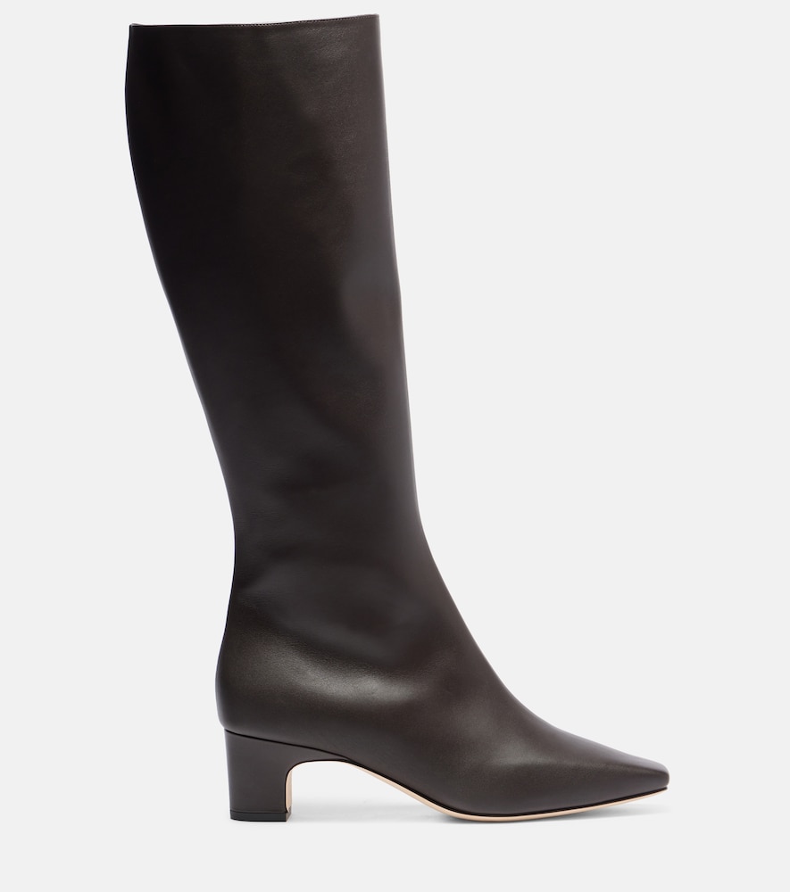  Manolo Blahnik Manolo Blahnik Ofara Leather Knee-high Boots 
