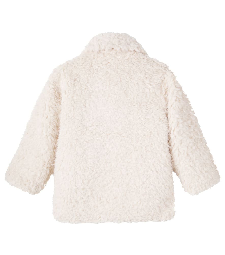 The New Society Ninette Faux Fur Coat In Gray
