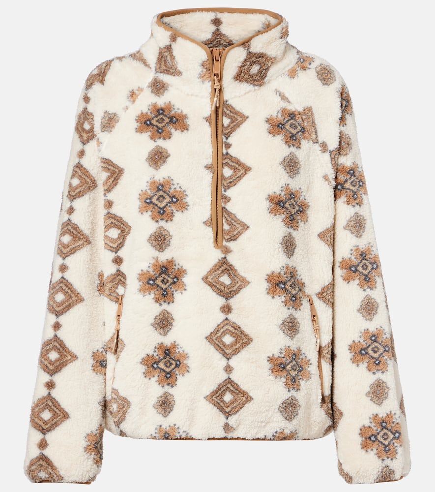 The Upside Harlow Printed Teddy Jacket In Neutral