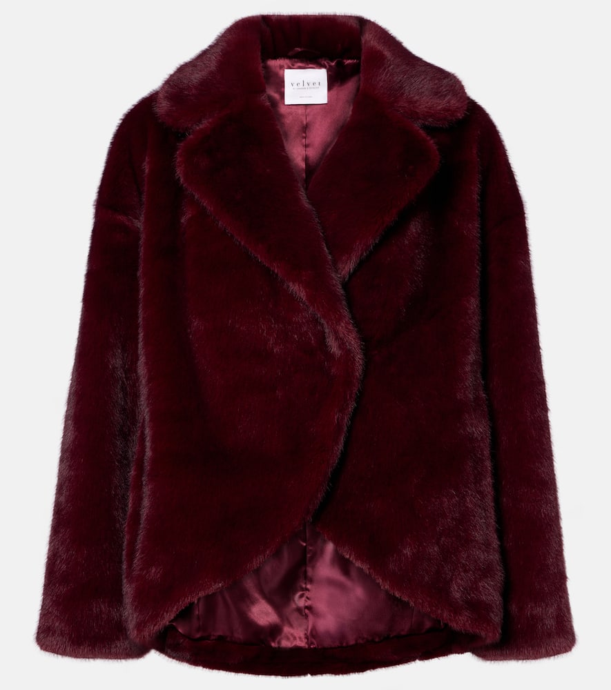Velvet Carolyn Jacket In Burgundy