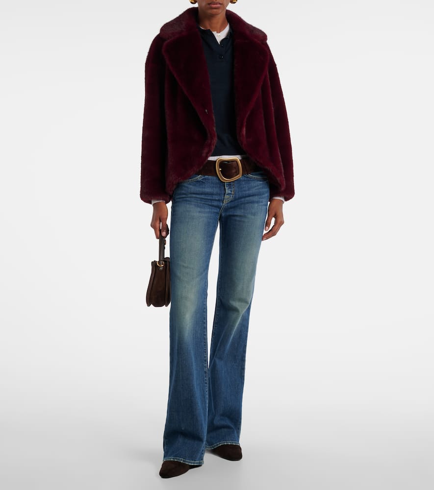Velvet Carolyn Jacket In Burgundy