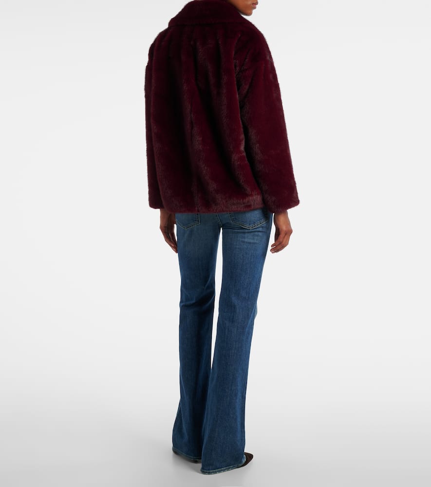 Velvet Carolyn Jacket In Burgundy