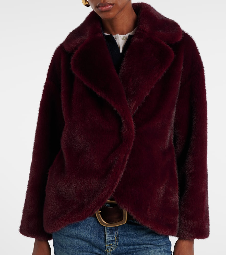 Velvet Carolyn Jacket In Burgundy