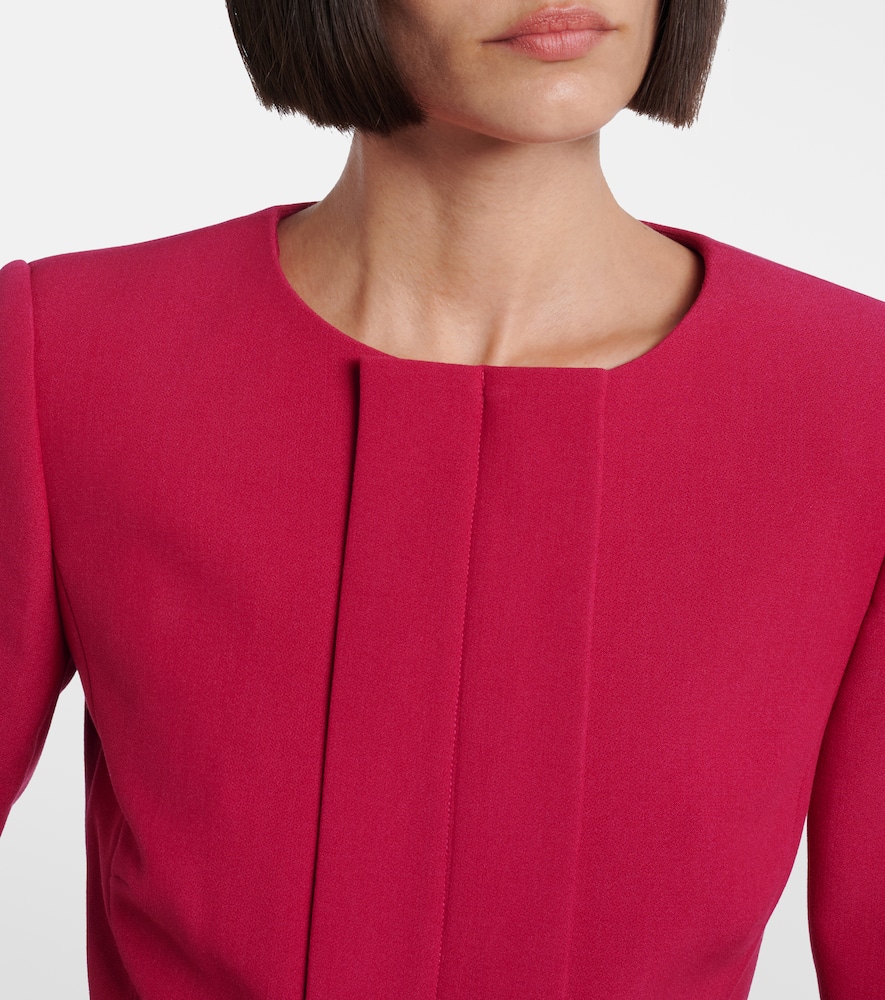 Roland Mouret Peplum Crêpe Jacket In Pink