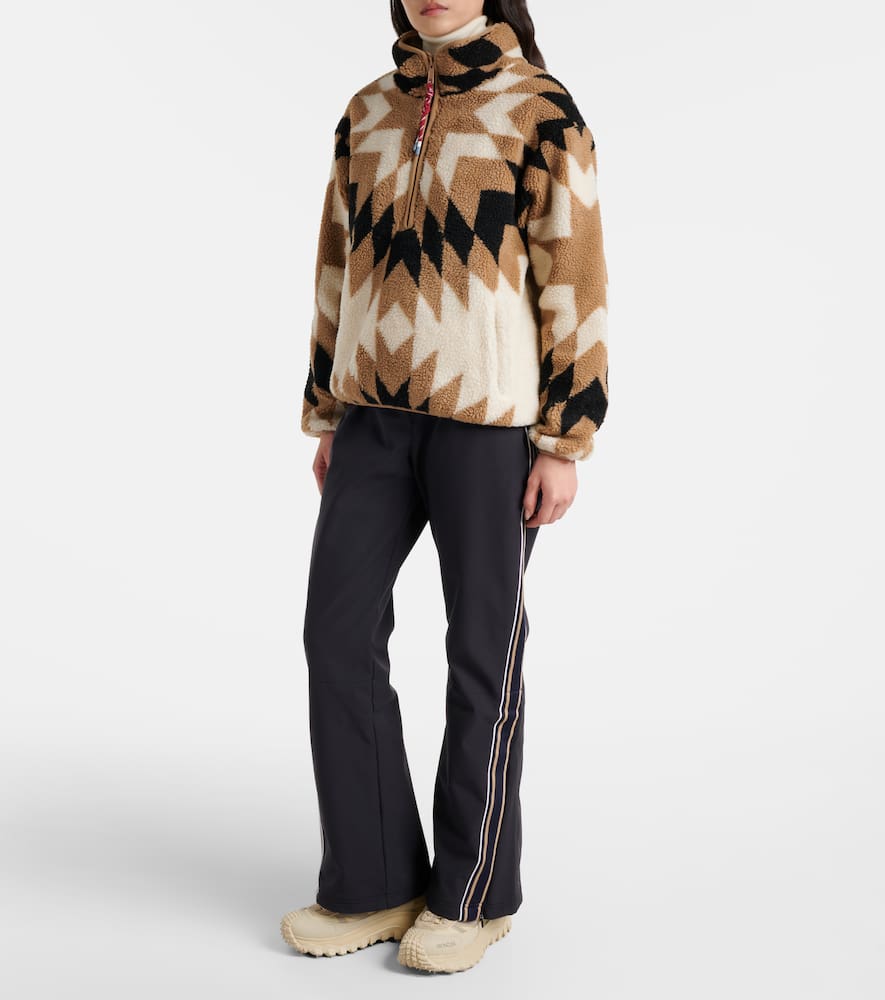 The Upside Harlow Printed Teddy Jacket In Neutral