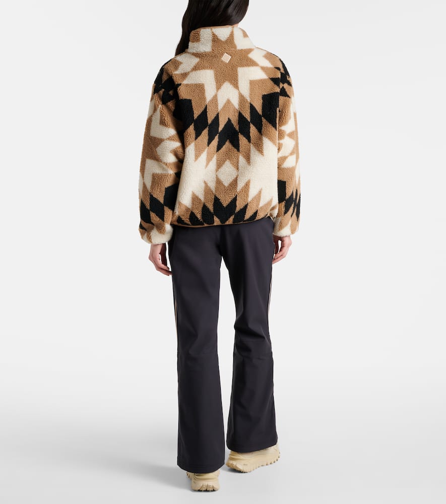 The Upside Harlow Printed Teddy Jacket In Neutral