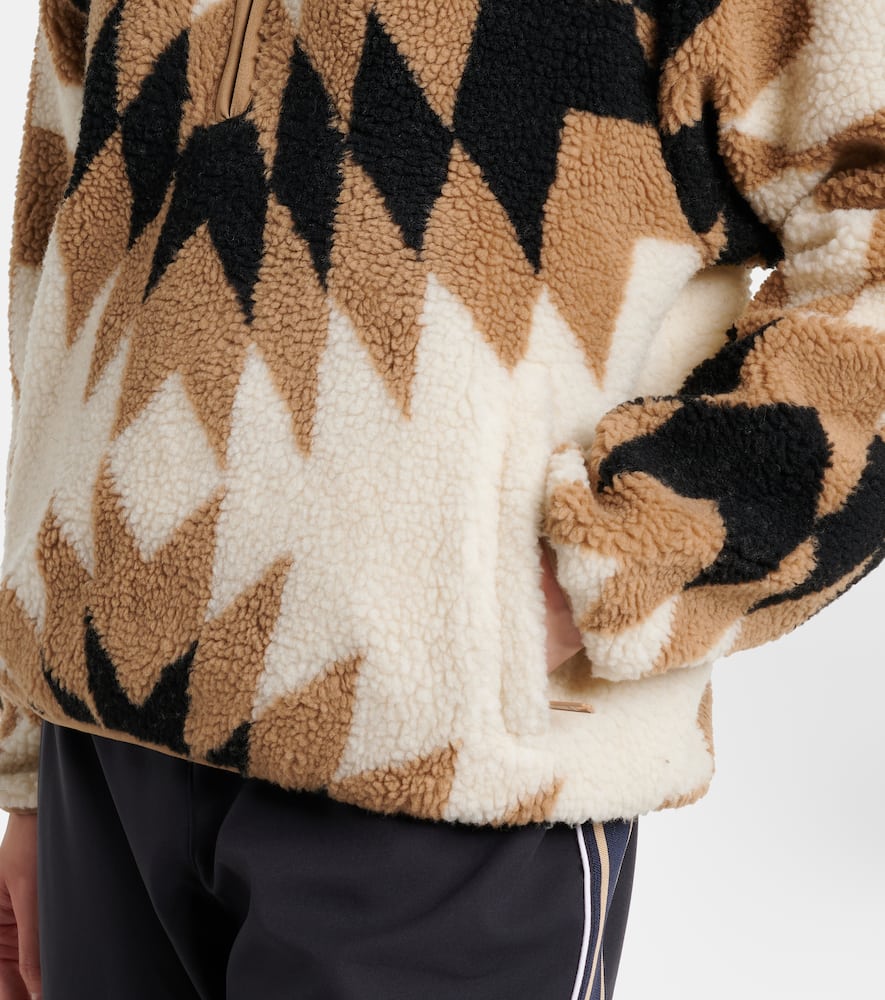 The Upside Harlow Printed Teddy Jacket In Neutral