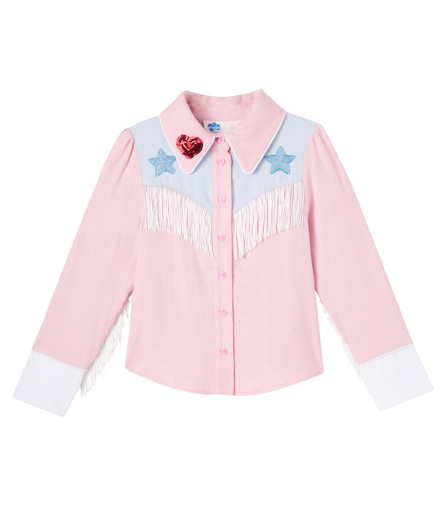 Tutu Du Monde Lone Star Embellished Fringed Shirt In Pink