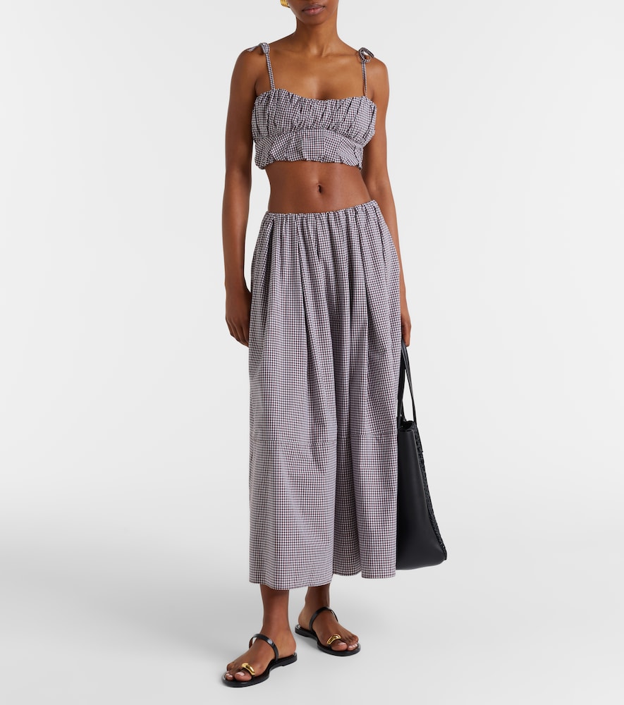 Faithfull Pelea gingham cotton crop top