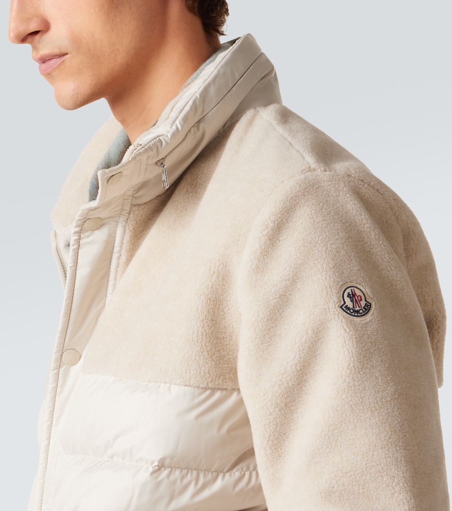 Moncler Mistral High Collar Quilted Zip Pockets Coat In Multi