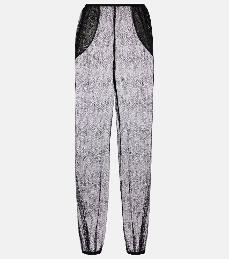 Pantaloni Orissa trasparenti a gamba larga