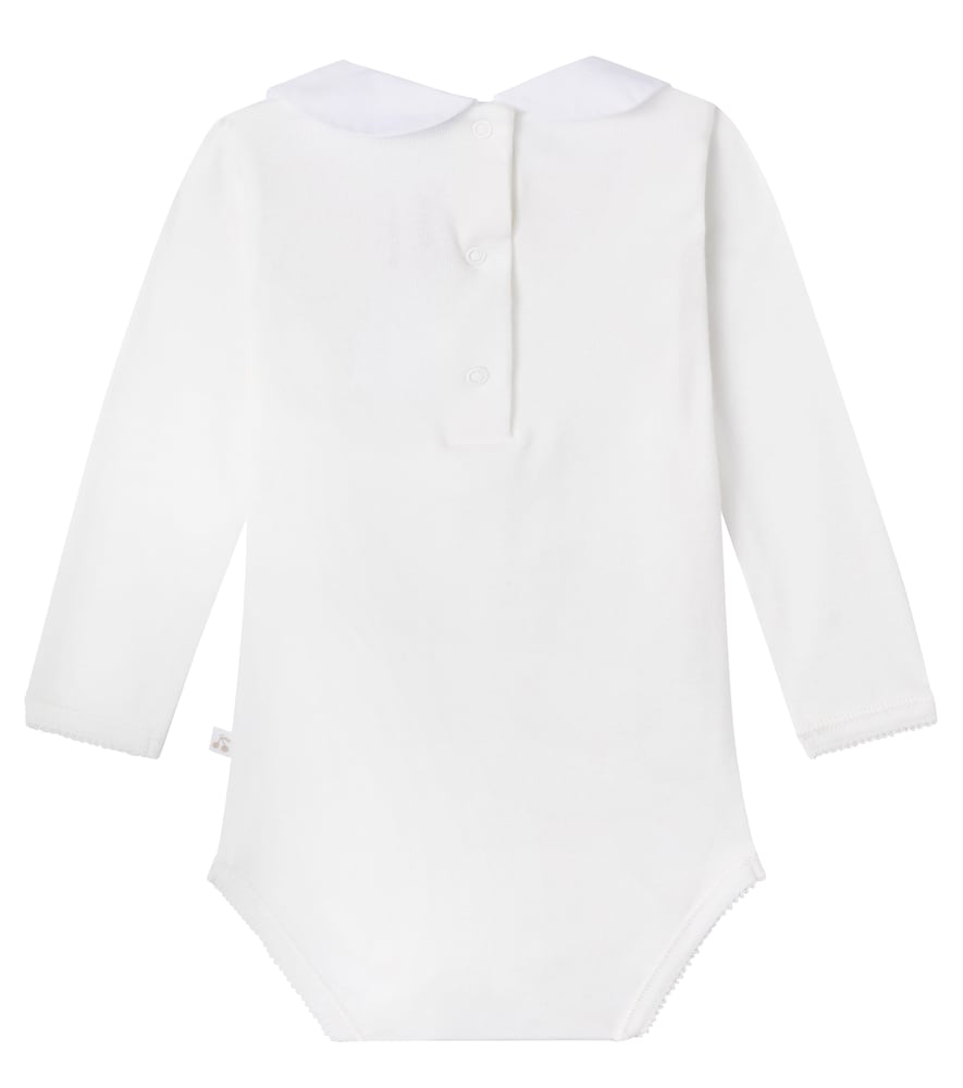  Bonpoint Bonpoint Baby Cygne Embroidered Cotton Bodysuit 