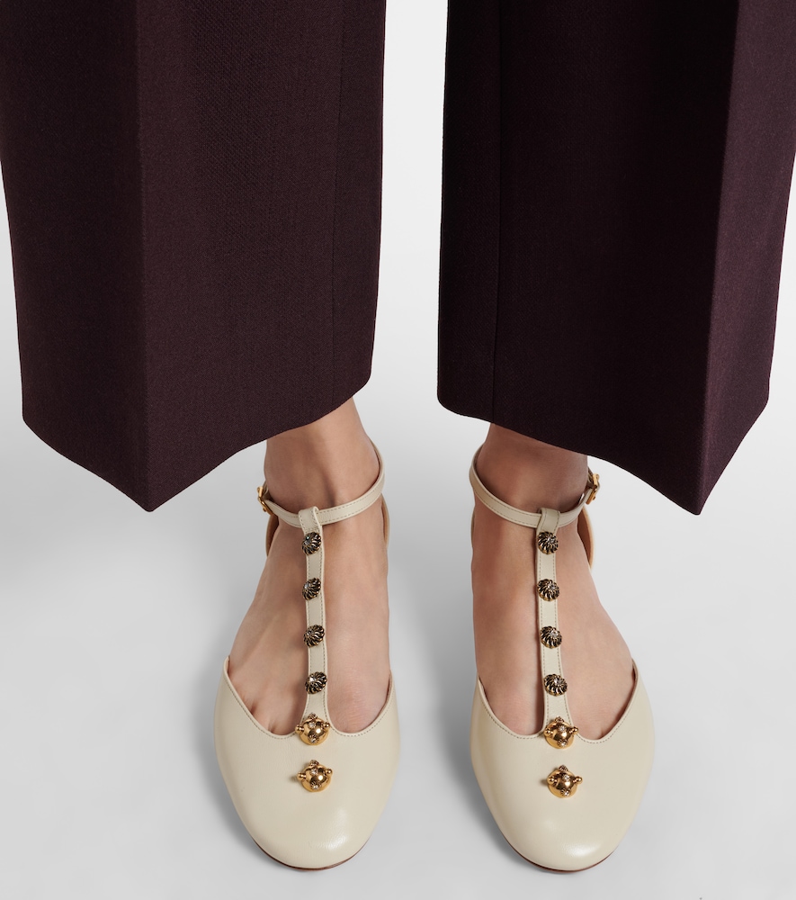 Chloé Celeste embellished leather flats