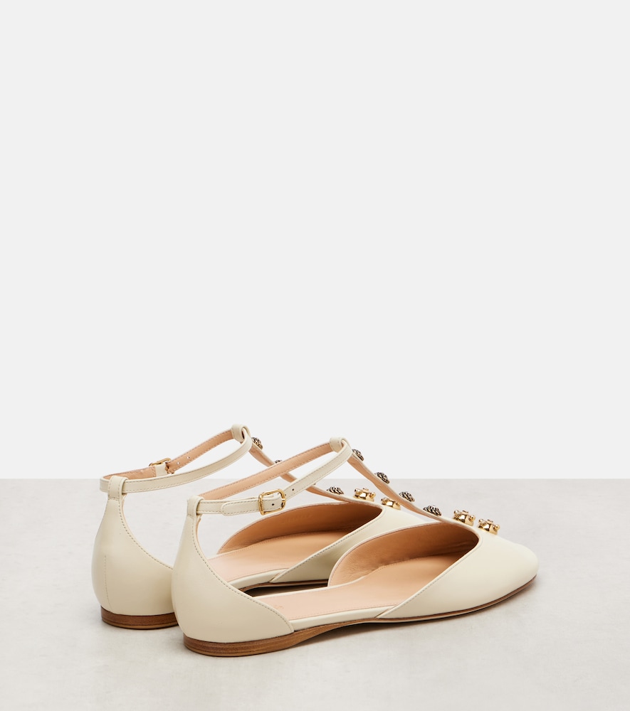  Chloe Chloe Celeste Embellished Leather Flats 