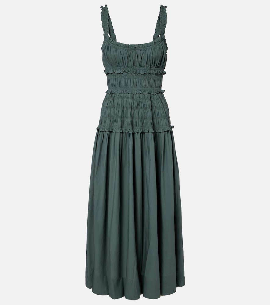 Doen Dôen Marianne ruffled cotton poplin midi dress