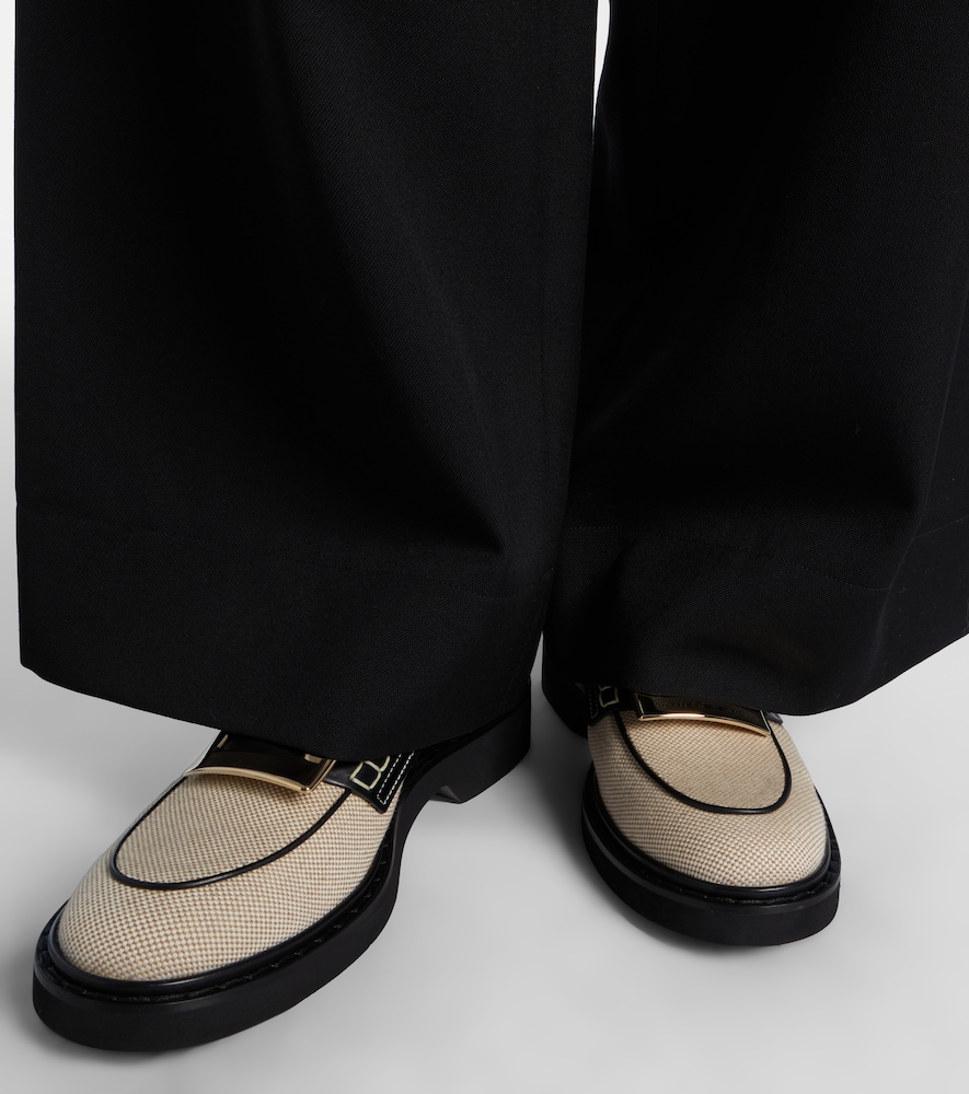 Roger Vivier Viv' Rangers leather-trimmed loafers