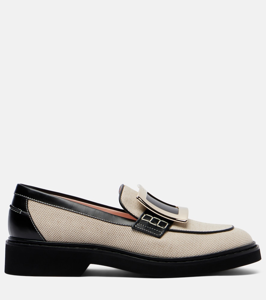  Roger Vivier Roger Vivier Viv' Rangers Leather-trimmed Loafers 