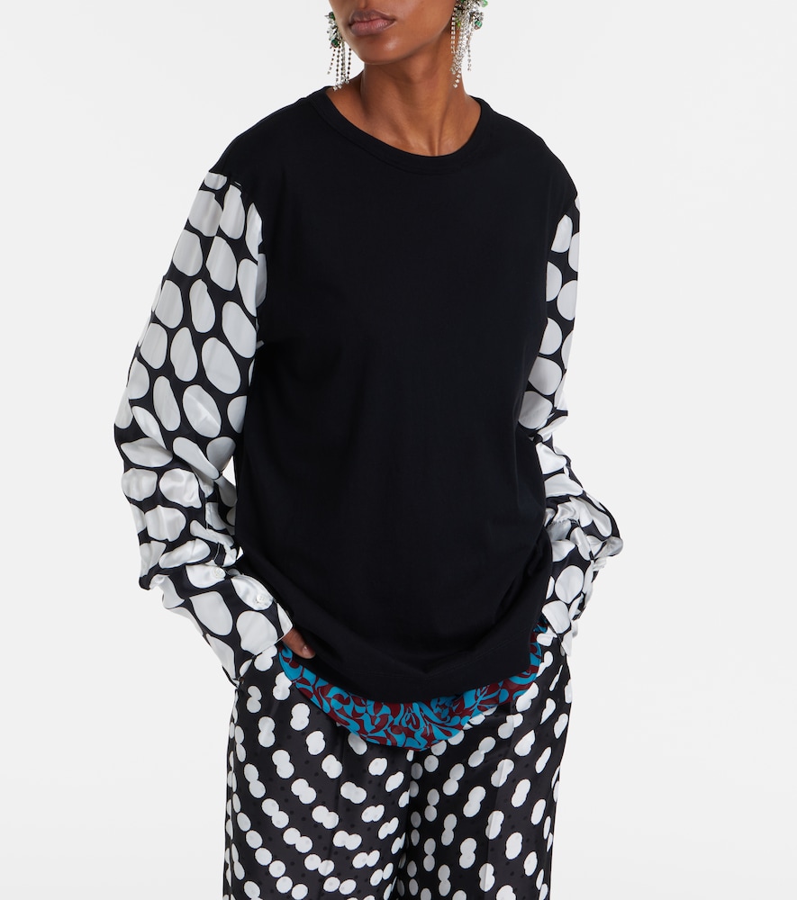 Dries Van Noten Polka-dot cotton-blend top