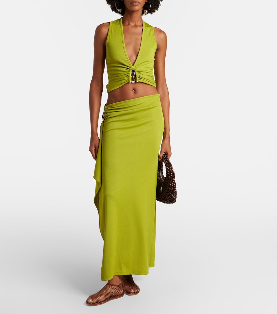 Christopher Esber Crystal Pendant maxi skirt