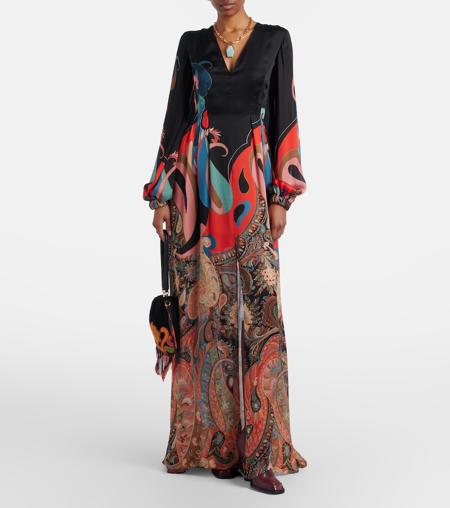 Etro Paisley silk gown