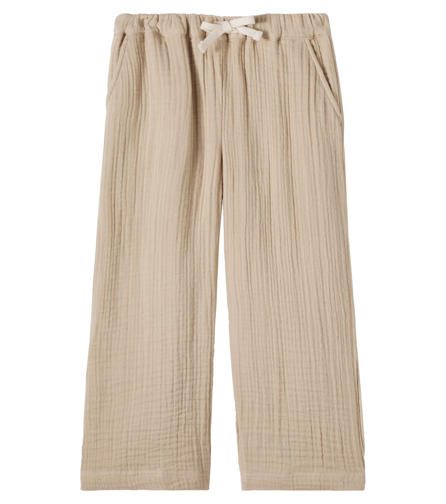 Wheat Kids' Sasha Cotton Pants In Sand