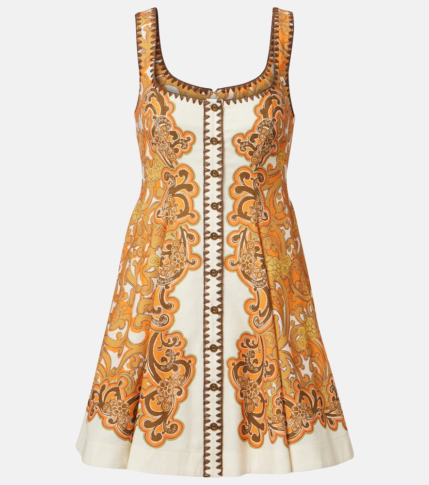 Alemais Alémais Printed linen and cotton minidress