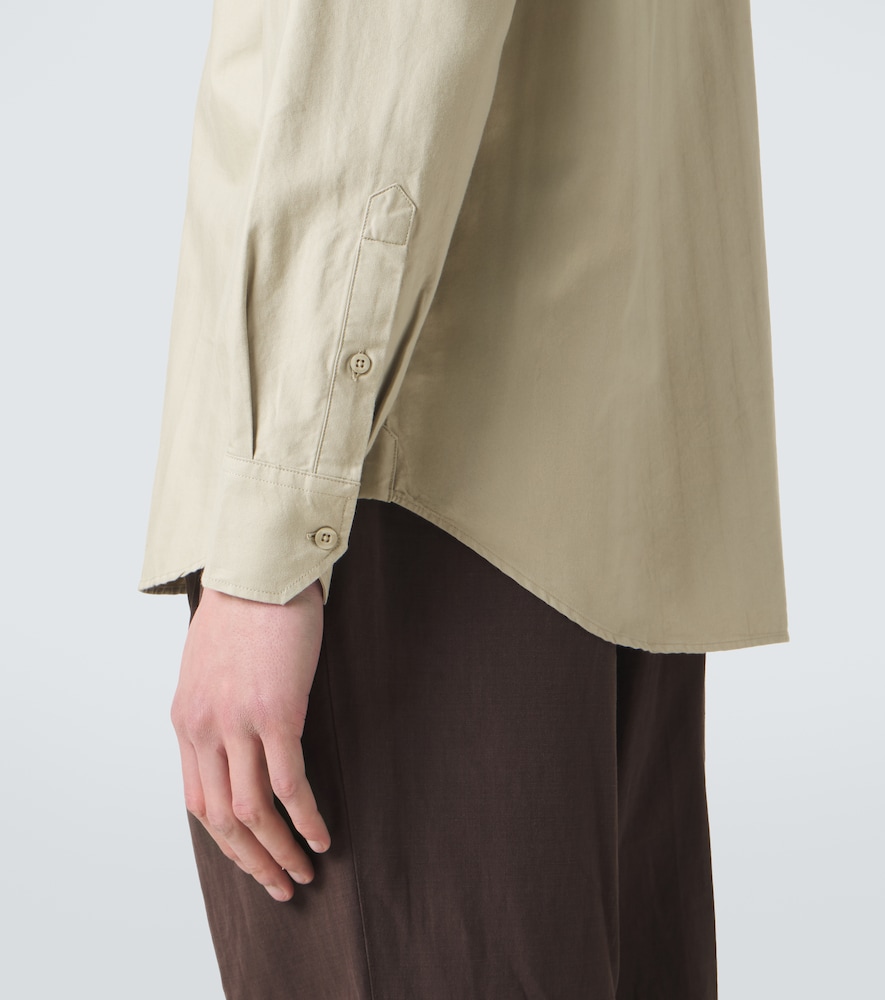 Emilio Herringbone Denim Shirt