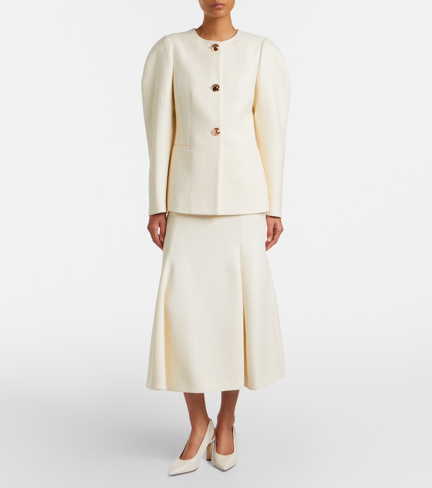 Gabriela Hearst Patterson silk and wool midi skirt