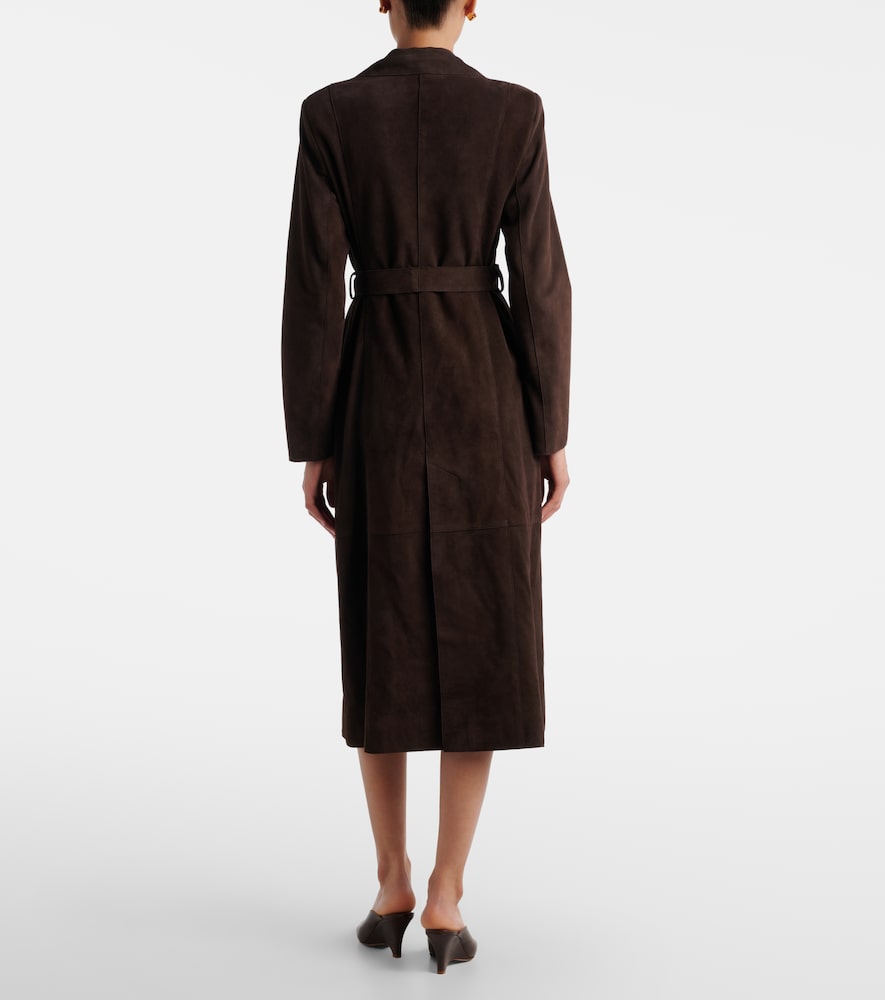  Nour Hammour Nour Hammour Winona Belted Suede Wrap Coat 