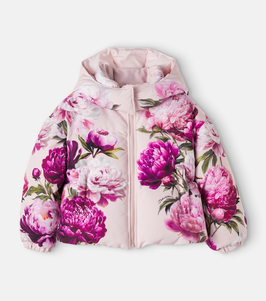 Piumino con stampa floreale