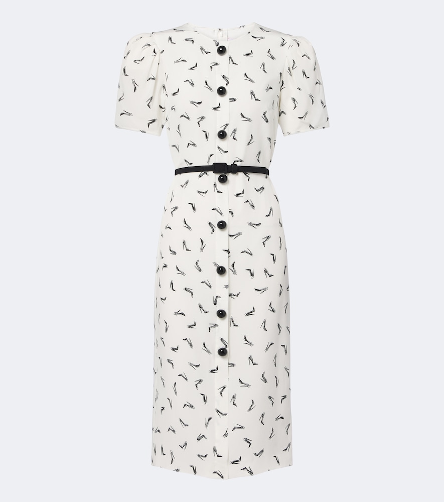 Carolina Herrera Carolina Herrera Belted silk crêpe de chine midi dress